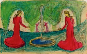 Danza en la fuente de August Macke