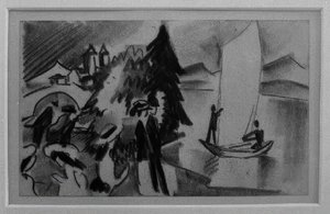 Estudio para Vela amarilla de August Macke