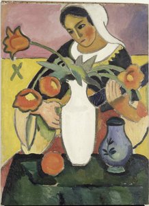El jugador de laúd, 1910 de August Macke