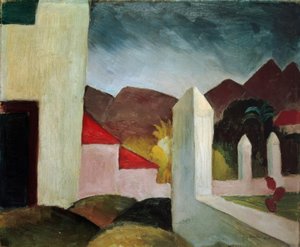 Paisaje tunecino de August Macke