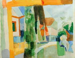 Nuestro jardín junto al lago 4 de August Macke