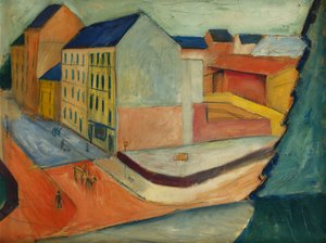 Nuestra calle con pista de equitación, Bonn de August Macke