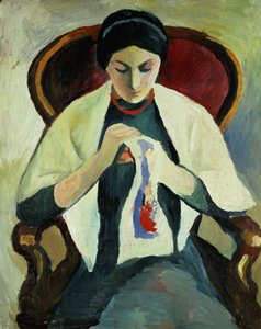 Mujer Cosiendo de August Macke