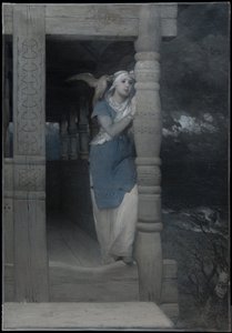 «El lamento de Ingeborg», ilustración para una nueva edición de *La saga de Frithiof*, de Esaias Tegnér, publicada en 1888 de August Malmström