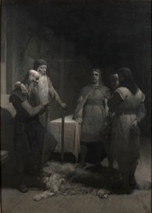 La Saga de Frithiof: Rey Bele y Thorsten Vikingsson de August Malmström