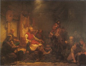 Los mensajeros del Rey Ella ante los hijos de Ragnar Lothbrok de August Malmström