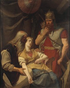 Orvar Oddr informa a Ingeborg sobre la muerte de Hjalmar de August Malmström