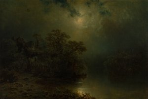 Noche de luna de August Piepenhagen