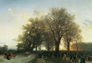 De camino a casa desde la exposición mundial en el Prater de Viena en 1873 de August Schaeffer von Wienwald