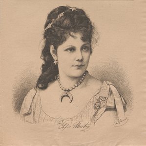 Retrato de la pianista y compositora Sophie Menter 1846-1918, 1883 de August Schubert