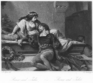 Escena de Romeo y Julieta de August Spiess