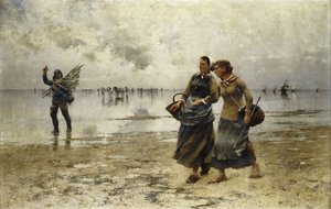 Marea baja de August Wilhelm Nikolaus Hagborg