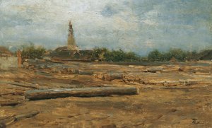 Aserradero cerca de Szolnok de August von Pettenkofen