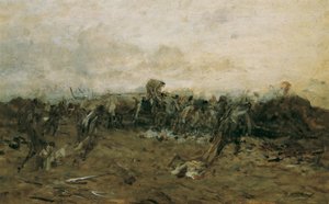 después de la batalla de August von Pettenkofen