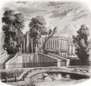 Le Petit Trianon en Versalles, Francia, siglo XIX de Auguste Allonge