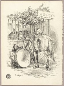 Caballo con mono a la espalda de Auguste Andre Lancon