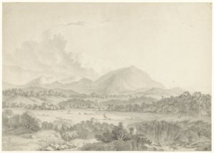 Paisaje javanés de Auguste Antoine Joseph Payen