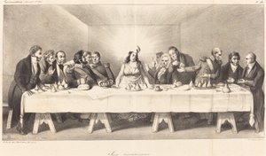 Escena revolucionaria: Parodia de la Última Cena de Auguste Bouquet