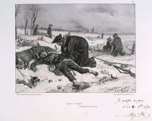 Después de la Batalla de Champigny, Guerra Franco-Prusiana, 1870-1871 de Auguste Bry