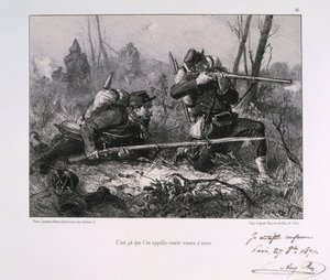 Soldados franceses, Sitio de París, 1871 de Auguste Bry