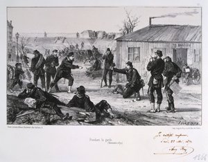 Pendant la garde, Sitio de París, Guerra Franco-Prusiana, noviembre 1870 1872 de Auguste Bry