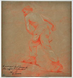 Le sower Dibujo de Auguste Carli (1868-1930)