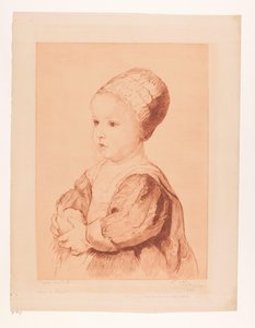Retrato de un niño desconocido de Auguste Danse (signed by artist)