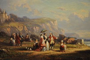 Promenade sur la grève, detalle de Auguste Delacroix