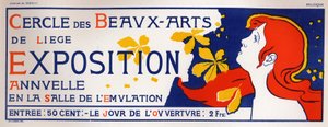 Exposición de Bellas Artes de Lieja, hacia 1895 (cartel) de Auguste Donnay
