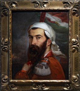 Giuseppe Garibaldi tras el combate de Morazzone el 5 de agosto de 1848 de Auguste Estienne