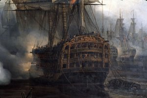 Batalla de Trafalgar (detalle) de Auguste Etienne Francois Mayer