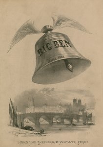 Big Ben con alas volando sobre Londres