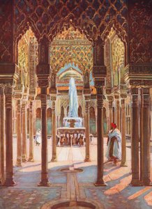 La Alhambra, España (litografía en color)