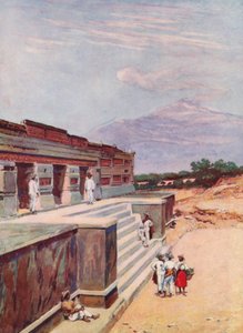 Las ruinas de Mitla, México (litografía en color)