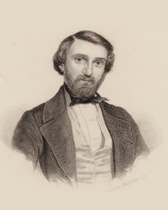 Retrato del compositor Giuseppe Verdi 1813-1901, c. 1850 de Auguste Hüssener