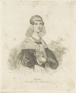 Retrato de Sofía, princesa de los Países Bajos de Auguste Hüssener