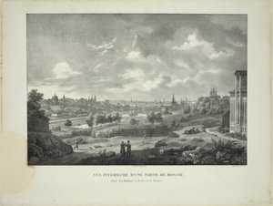 Sobre el río Yauza en Moscú, c. 1830 de Auguste Jean Baptiste Antoine Cadolle