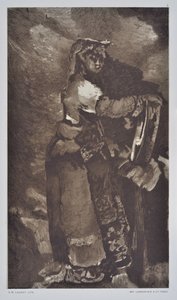 Estudio del italiano (dibujo) de Auguste Lauzet