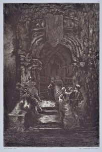 La escalera (dibujo) de Auguste Lauzet