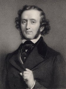 Retrato del pianista y compositor Felix Mendelssohn Bartholdy 1809-1847