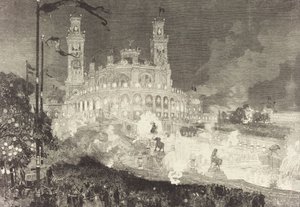 14 de julio. Iluminación del Palacio del Trocadéro, 1883 de Auguste Lepere