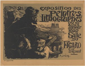 Cartel de la segunda exposición de los Peintres Lithographes
2e exposition des peintres lithographes (título en el objeto)