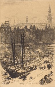 Ámsterdam vista desde el Hotel Victoria de Auguste Lepere