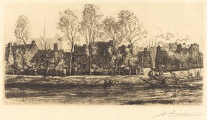 Orillas del Somme en Amiens (Bords de la Somme à Amiens) de Auguste Lepere