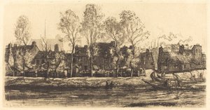 Bancos del Somme en Amiens, 1907 de Auguste Lepere