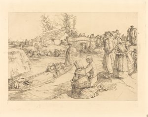Entierro en el pantano de Vendeen de Auguste Lepere