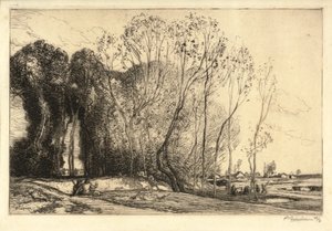 Paisaje con dos figuras de Auguste Lepere