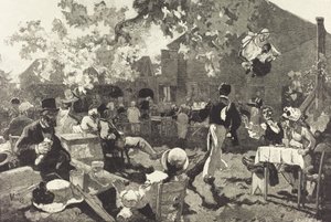 Le Cabaret du Coq de Bruyère au Bois de Meudon, 1888 de Auguste Lepere