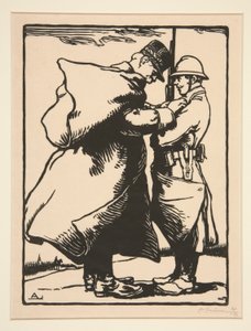 Le G?n?ral Joffre d?core (El general Joffre decora), de La Guerre de 1914, primera serie, núm. 12 de Auguste Lepere