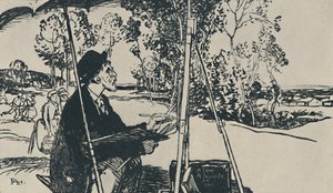 El paisajista, 1919 de Auguste Louis Lepère